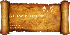 Viktorin Ildikó névjegykártya